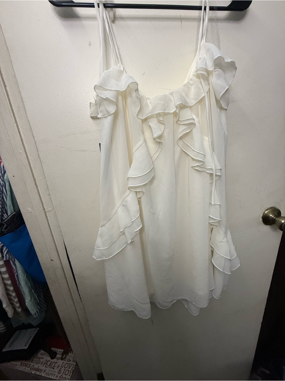 Target Ivory Ruffle Spaghetti Strap Blouse - Picture 5 of 5